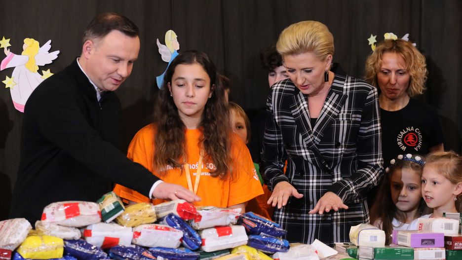 Para prezydencka spakowała paczki w pół godziny