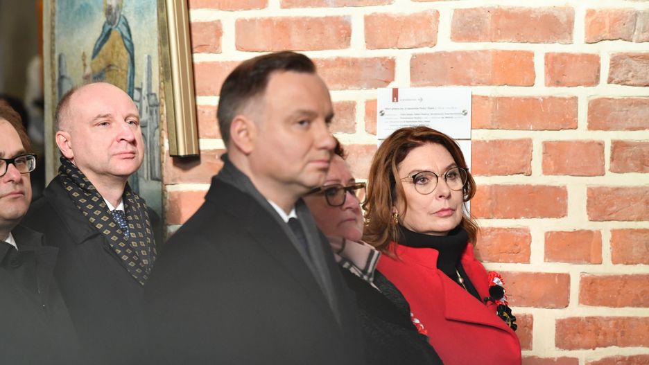 Uroczystości w Pucku. Prezydent Andrzej Duda oraz wicemarszałek Sejmu Małgorzata Kidawa-Błońska 
