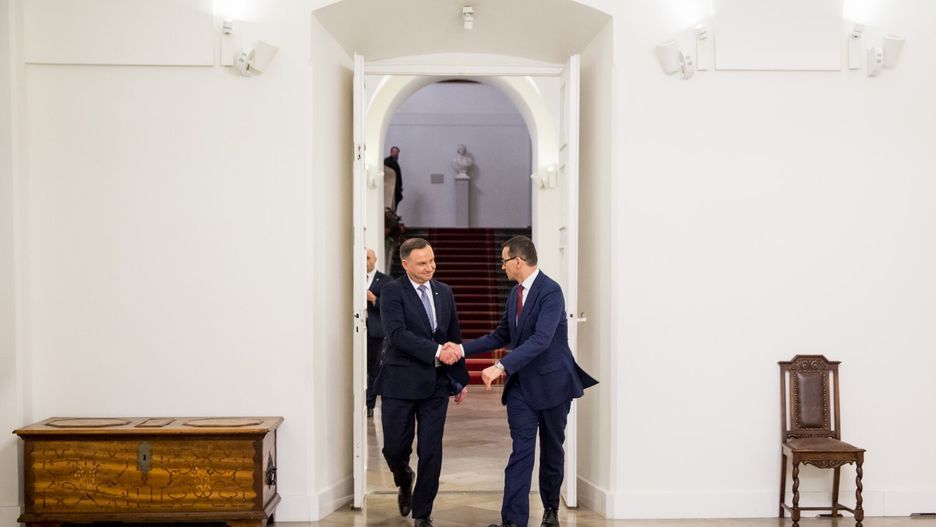 Spotkanie prezydenta Andrzeja Dudy i premiera Mateusza Morawieckiego ws. marszu 11 listopada.