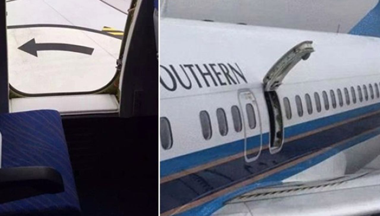 Pasażerowi było duszno w samolocie. Dlatego... otworzył drzwi