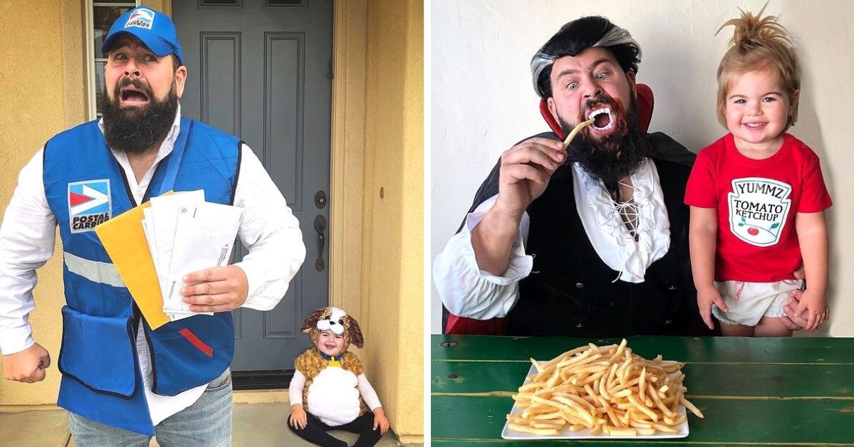 21 Photos of a Dad and His Daughters Posing in Funny Costumes