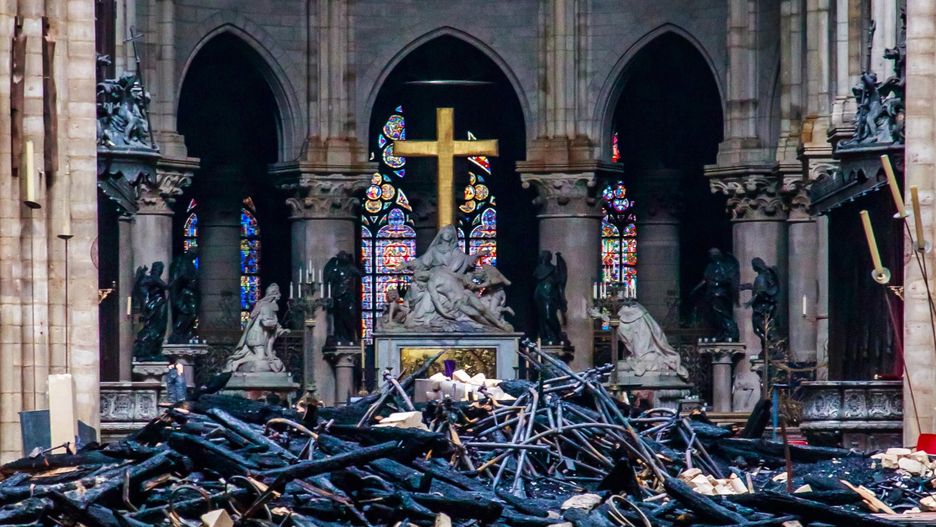 Katedra Notre Dame po pożarze