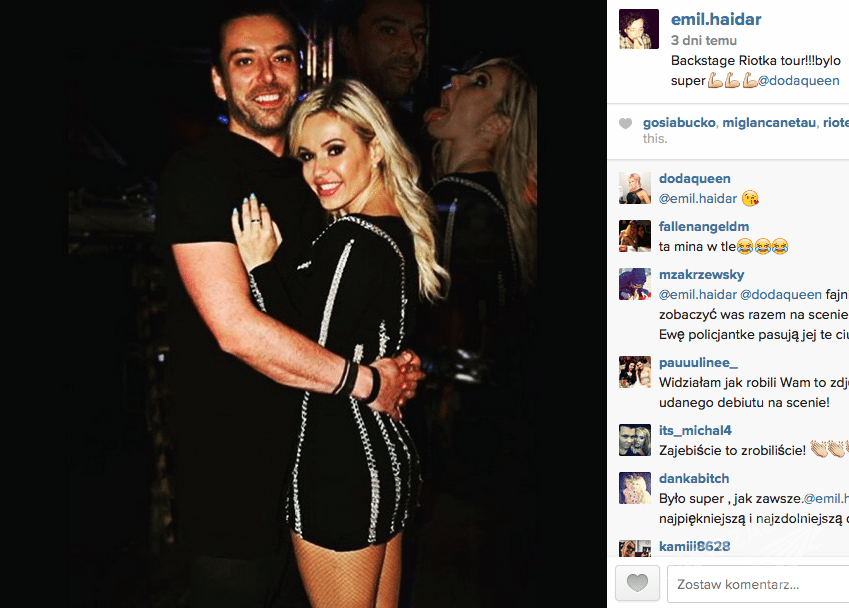 Emila Haidar na Instagramie z Dodą
