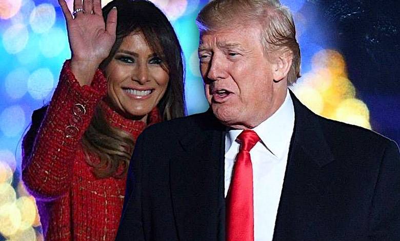Melania i Donald Trump, portret pary prezydenckiej na święta