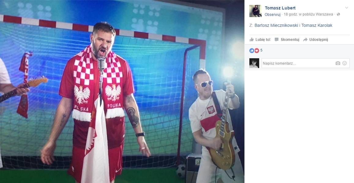 Tomasz Karolak nagrywa teledysk na EURO 2016