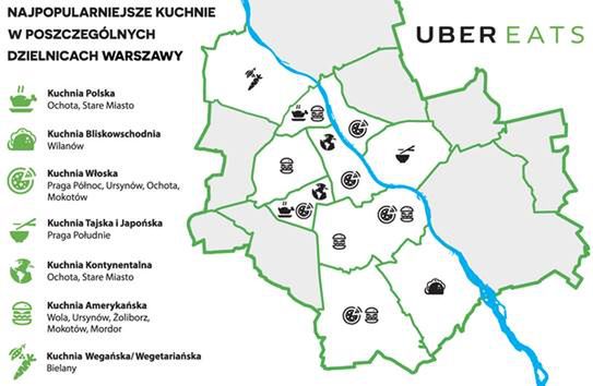 Raport Uber Eats: Co jedzą warszawiacy?