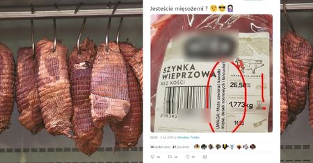Przeróbka zdjęcia przestraszyła klientów. Sugeruje, że w mięsie są kawałki drewna