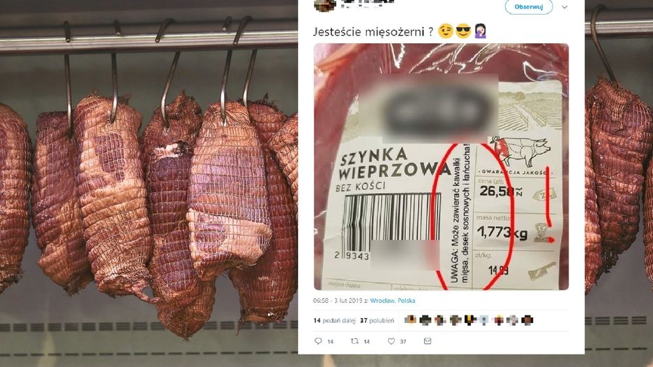 W internecie pojawiło się podrobione zdjęcie szynki wprowadzające klientów w błąd