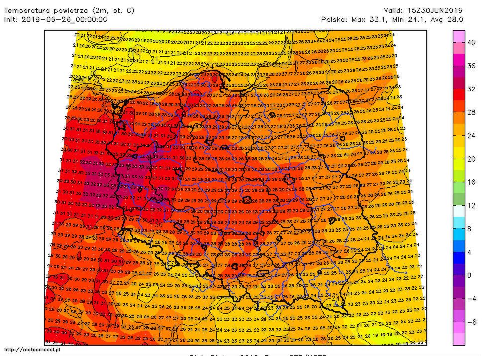 Niedziela 30 czerwca. Upał powraca. 