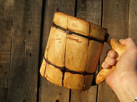 Wood Beer Mug