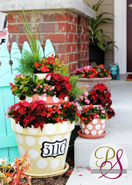 Dotted & Tiered Terracotta Planters