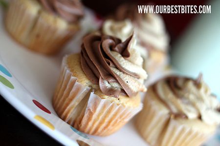 Swirl Colored Icing Cupcakes