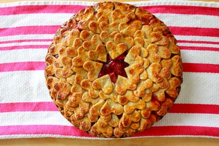 Strawberry Hart Pie