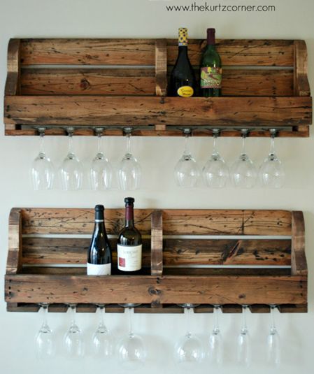 Rustic Homemade Wine Rack