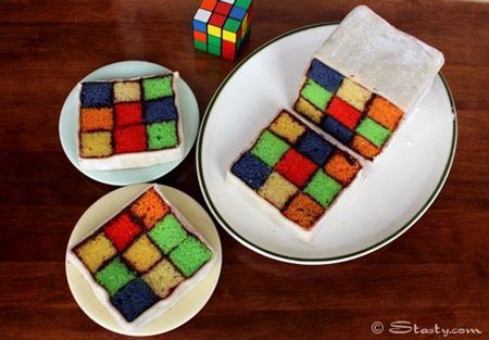 Rubik’s Battenberg Cake