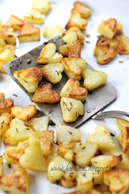 Roasted Heart Potatoes