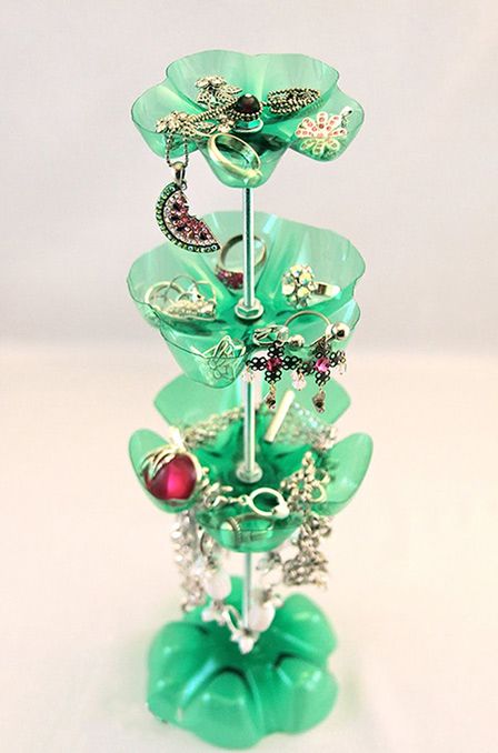 Plastic Bottle Jewelry Stand