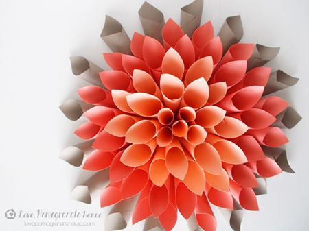 Paper Dahlia Wreath