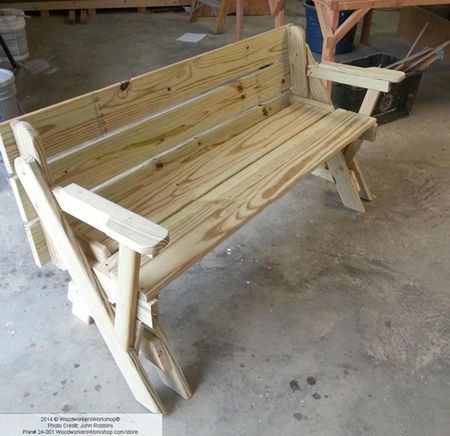 Folding Bench and Picnic Table Combo