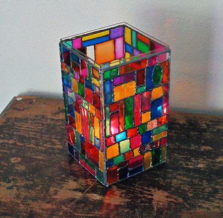 Faux Stained Glass Mosaic Luminary