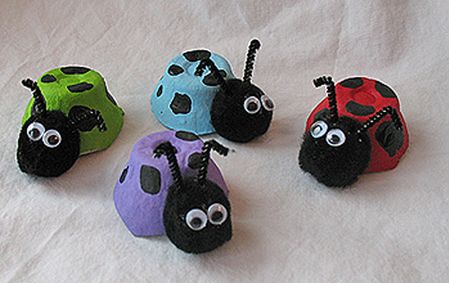 Egg Cartons Ladybug