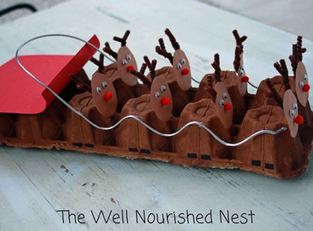 Egg Carton Reindeer