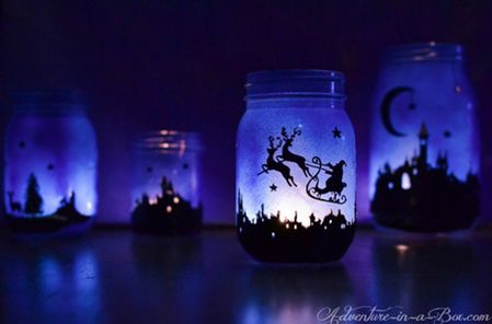 Christmas Mason Jar Lanterns