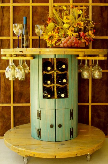 Cable Spool Wine Table