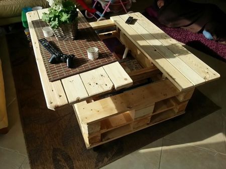 Multifunctional Pallet Coffee Table