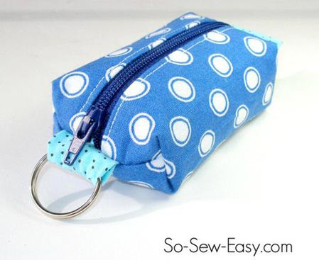 Mini Zipper Pouch Keyring