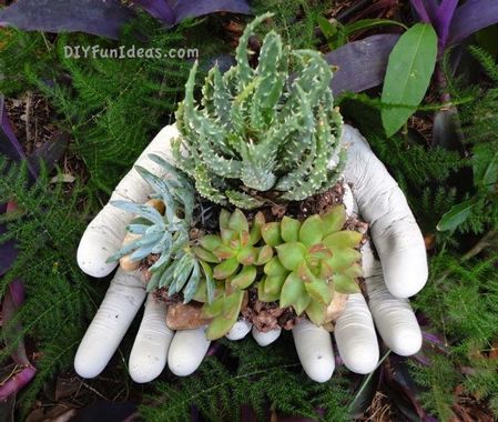 Concrete Hands Planter