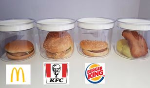 Zamknęłam burgery z sieci fast-food w pojemnikach. Co miesiąc będę sprawdzać, jak wyglądają