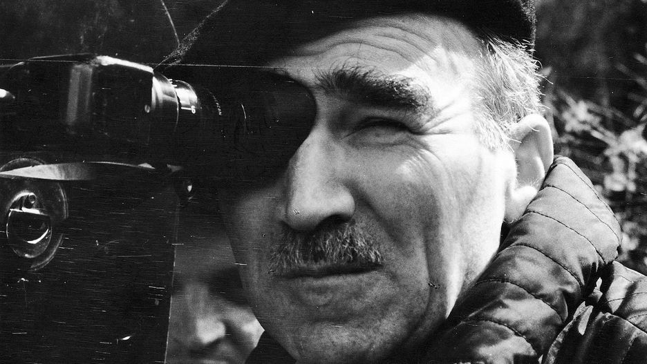 Aleksander Ford na planie filmu "Pierwszy dzień wolności", 1964