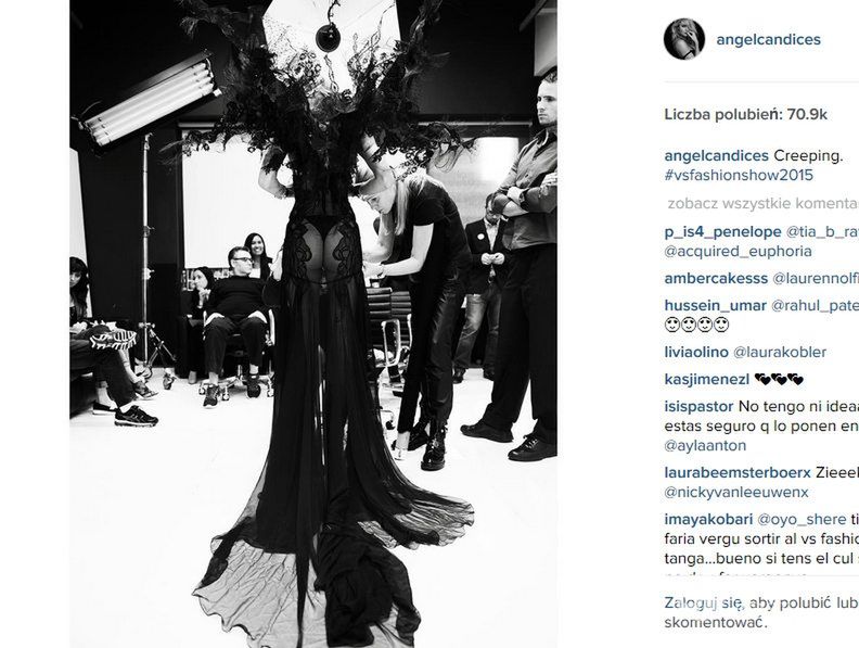 Candice Swanepoel w stroju z pokazu bielizny Victoria's Secret (fot. Instagram)