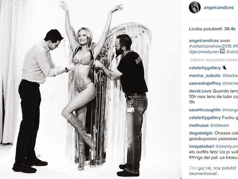 Candice Swanepoel w stroju z pokazu bielizny Victoria's Secret (fot. Instagram)