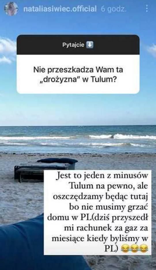 Natalia Siwiec o rachunku za gaz