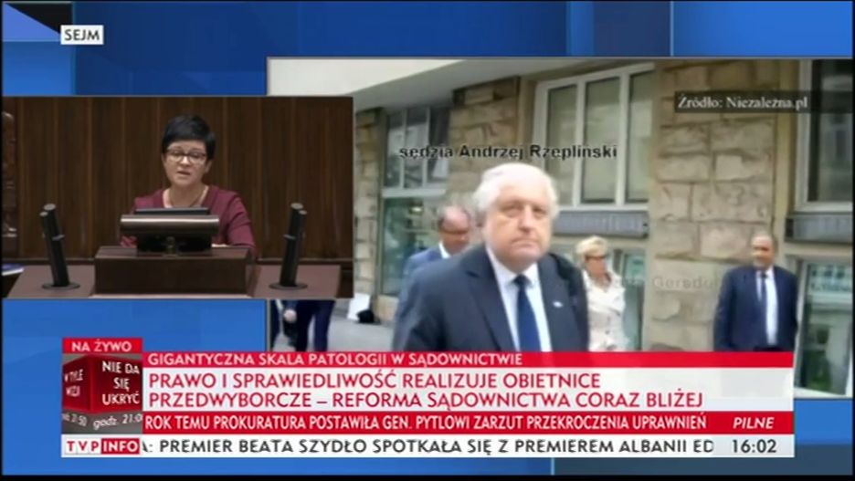 TVP Info publikuje nagranie z rzekomo tajnej narady sędziów z politykami PO.