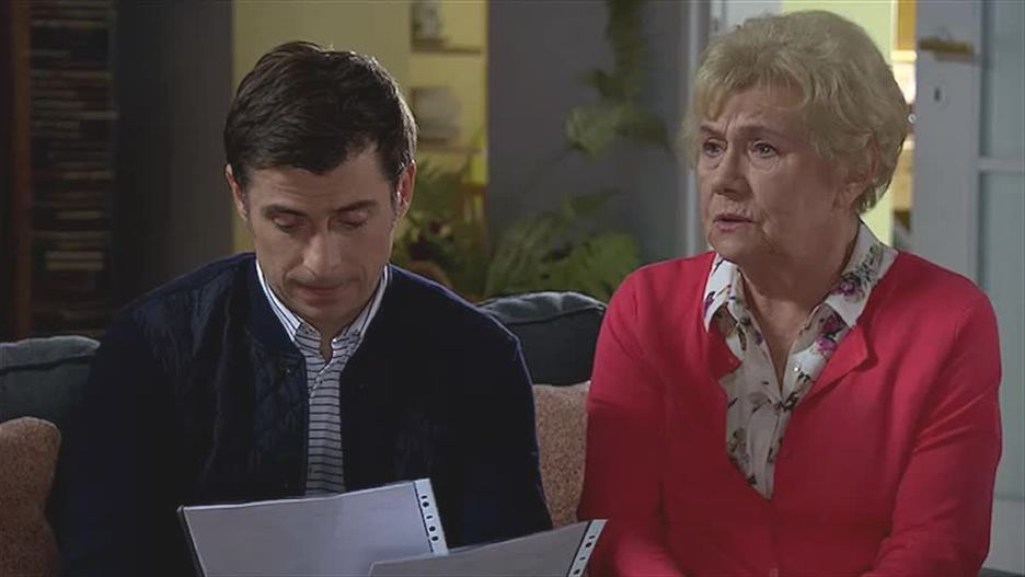 Teresa Lipowska i Kacper Kuszewski na planie "M jak miłość"