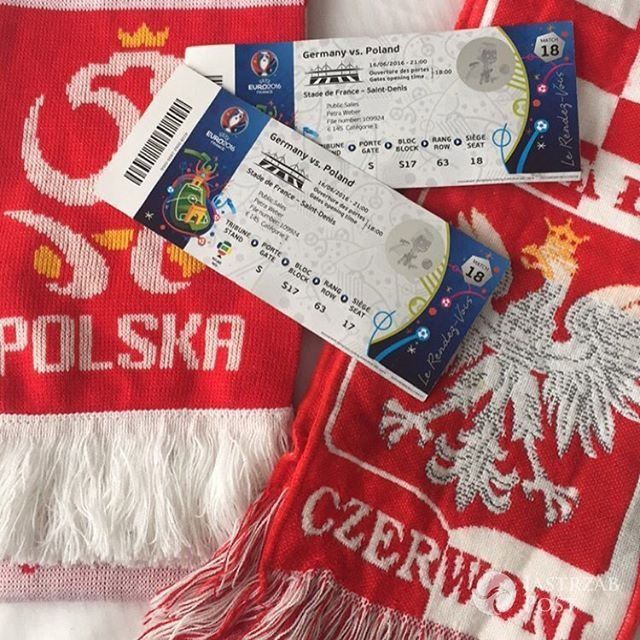 Natalia Siwiec na meczu Polska-Niemcy