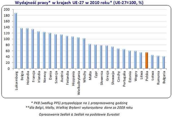 Produktywność pracy piętą achillesową Polaków