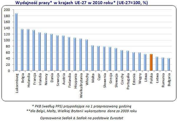 Produktywność pracy piętą achillesową Polaków