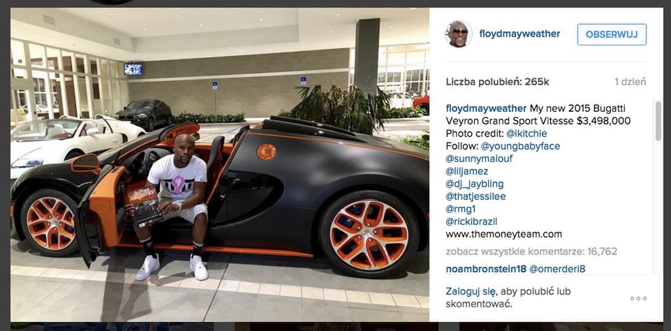 Floyd Mayweather Jr i jego Veyron 