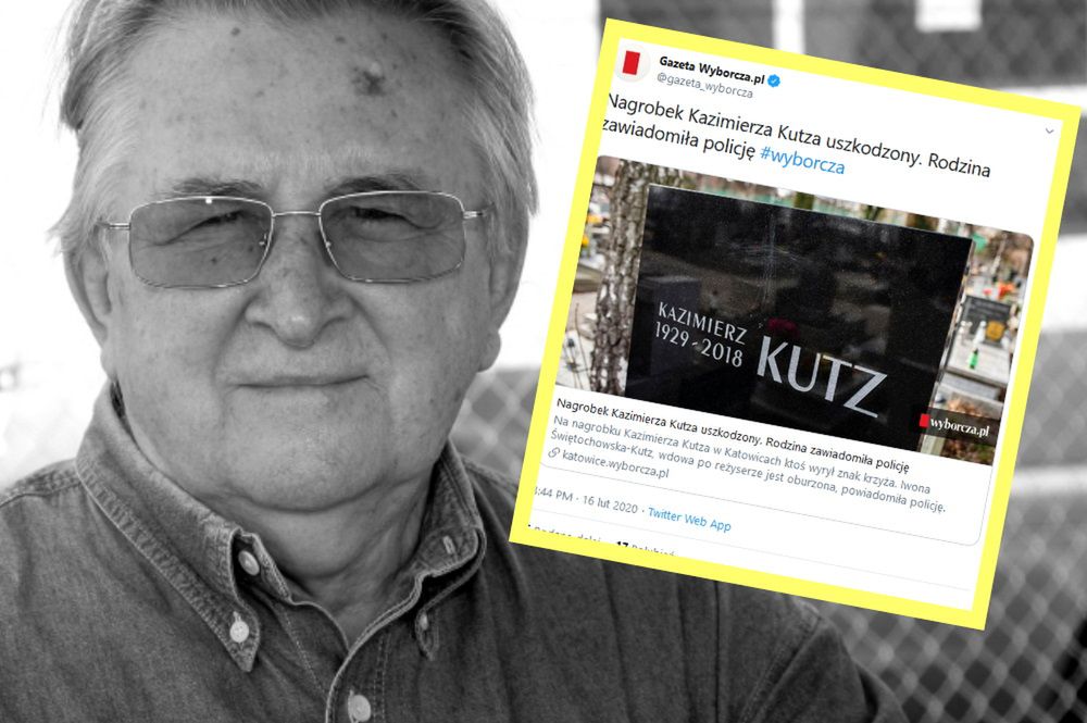 Nagrobek Kazimierza Kutza zdewastowany. Rodzina zawiadamia policję