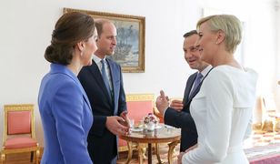 Kate i William na oficjalnym pożegnaniu z Dudami. Pierwsza dama wybrała piękną sukienkę