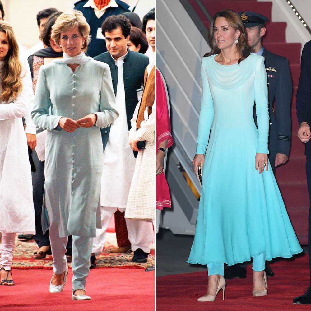Księżna Kate i księżna Diana – stylizacje podczas wizyt w Pakistanie