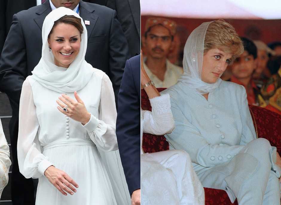 Księżna Kate i księżna Diana w hidżabie