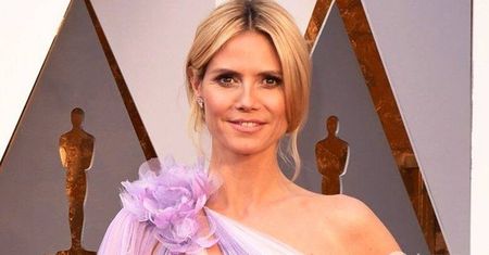 Anielska stylizacja Heidi Klum na Oscarach 2016. Suknia oraz biżuteria robią wrażenie