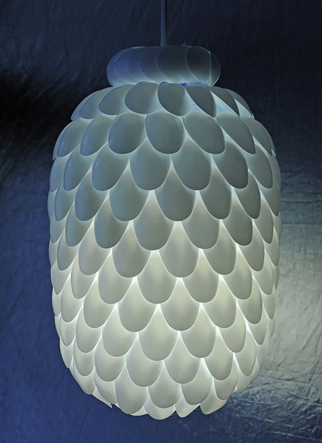 Plastic Spoon Lamp