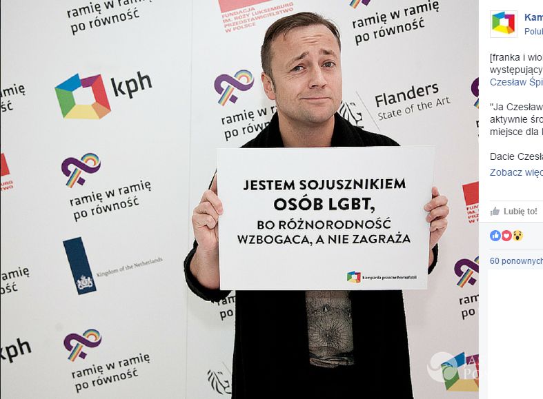 Czesław Mozil popiera środowisko LGBT
