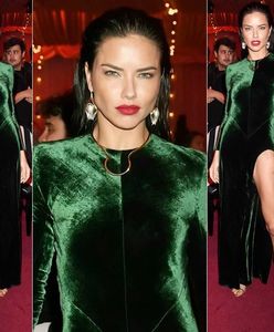 Adriana Lima w zielonym aksamicie od Haidera Ackermanna